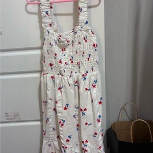 Wild Fable White Dress with Red and Blue Stars